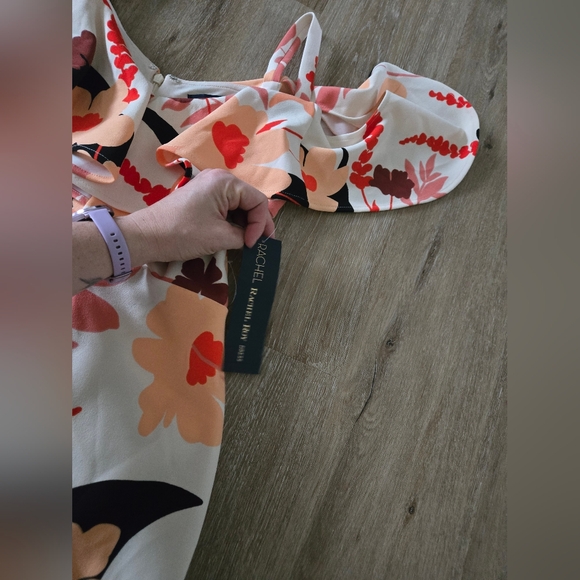 Rachel Rpy Floral Ruffle Midi Dress - Small - Picture 5 of 7